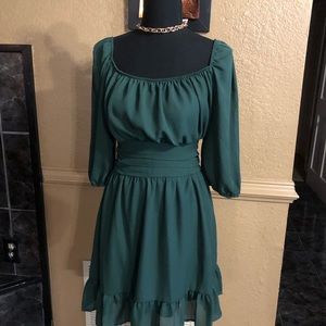 Kelly green mini party dress